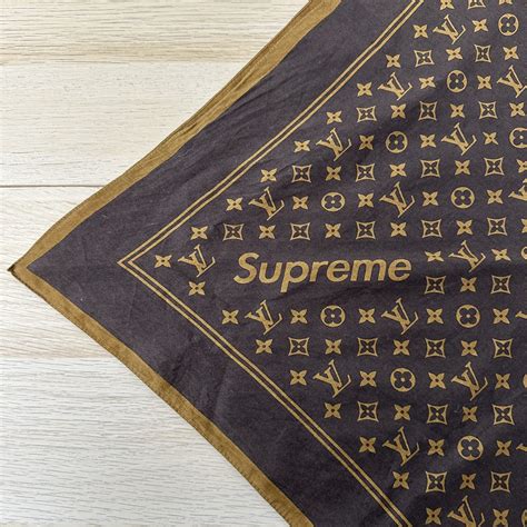 louis vuitton x supreme bandana|louis vuitton handkerchief.